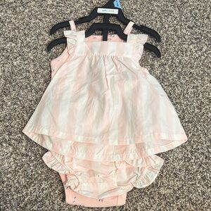 Carter's Pink and White Striped Baby Dress & Bloomer Set